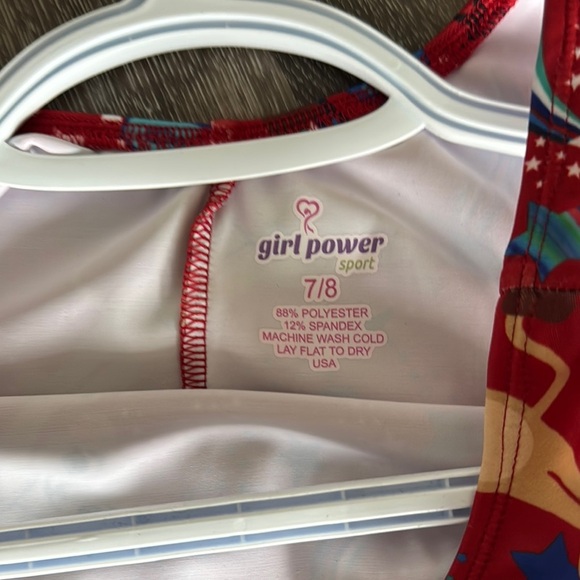 Red Gymnastics Leotard with Tiger and Rainbow Print - Picture 2 of 3